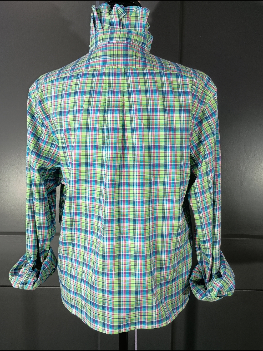 Upcycled Women's Ralph Lauren Ruffled Collar Shirt - Picture 5 of 11